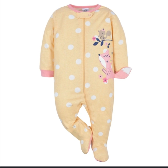 Gerber Other - Yellow Polka‎ Dot Kids One Piece Pajama